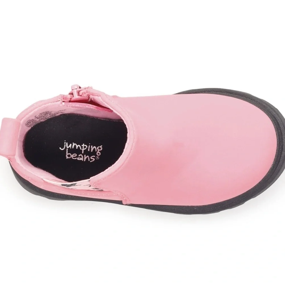 Jumping Beans Girl’s Pink Star-Panel Chelsea Boot Size 8
